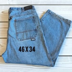 Greystone Designer Light Blue Relaxed Jeans (46 x 34)